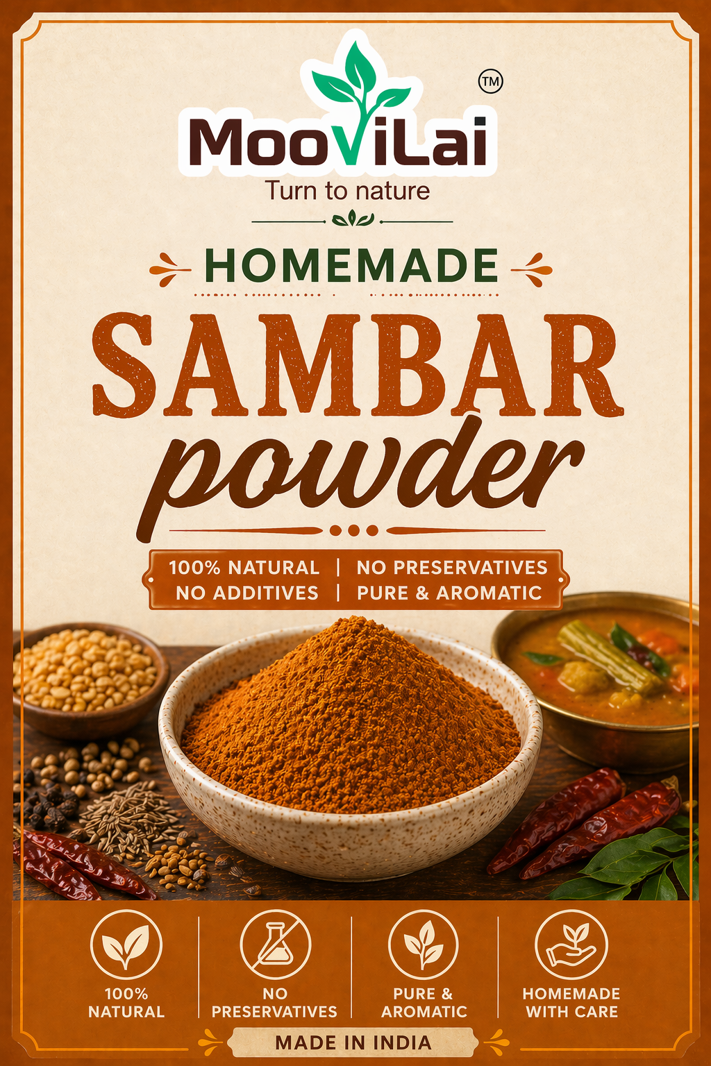 Homemade Sambar podi