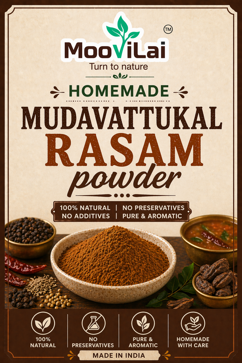 Homemade Mudavattukal Rasam podi